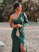 KTL - VESTIDO 'GARDNIA' VERDE GARRAFA