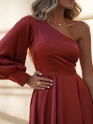 KTL - DRESS 'FIRENZE' IN BRICK COLOR