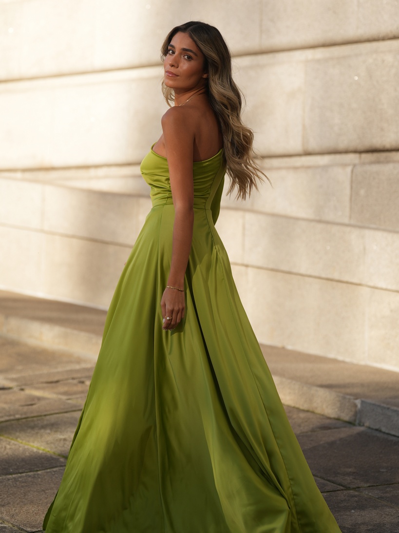 KTL - DRESS 'FIRENZE' IN LIME GREEN