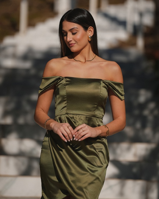 KTL - DRESS 'LULU' IN OLIVE GREEN