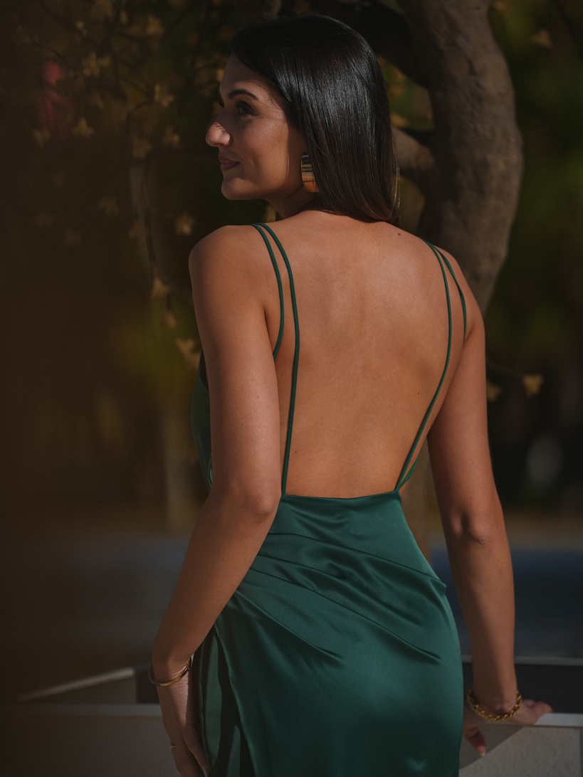 KTL - VESTIDO 'LOVE LETTER' VERDE GARRAFA