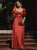 KTL - DRESS 'BUBALI' IN BRICK COLOR