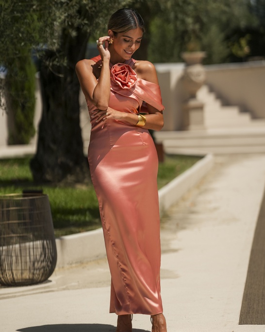 KTL - DRESS 'MAGDALENA' IN CORAL