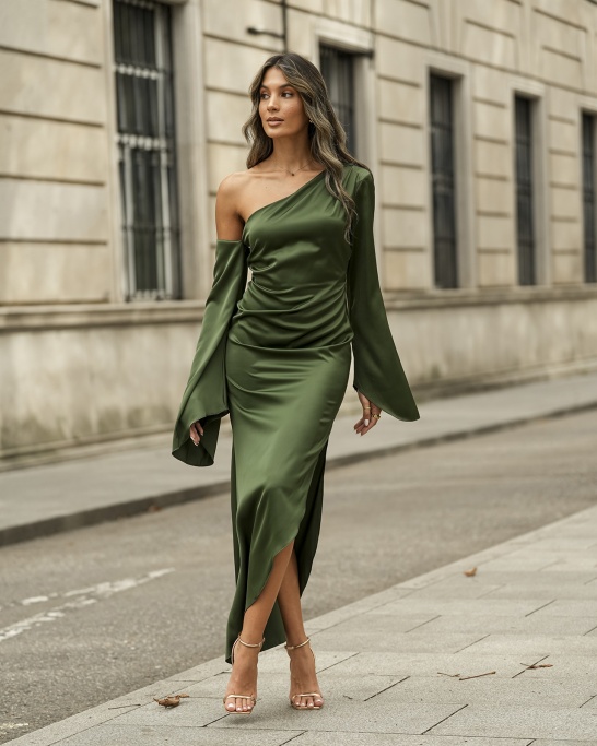 KTL - DRESS 'MARGOT' IN OLIVE GREEN