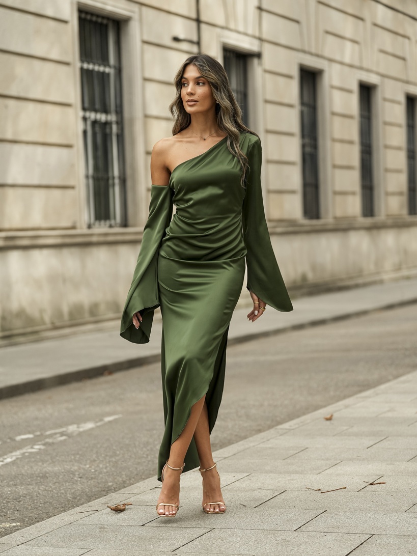 KTL - DRESS 'MARGOT' IN OLIVE GREEN