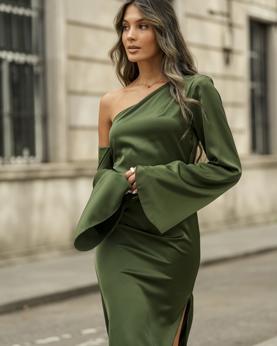 KTL - DRESS 'MARGOT' IN OLIVE GREEN