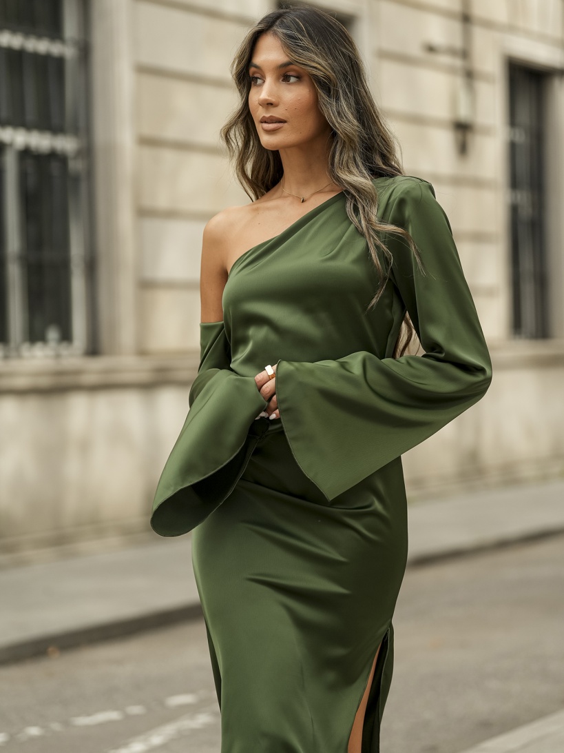 KTL - DRESS 'MARGOT' IN OLIVE GREEN