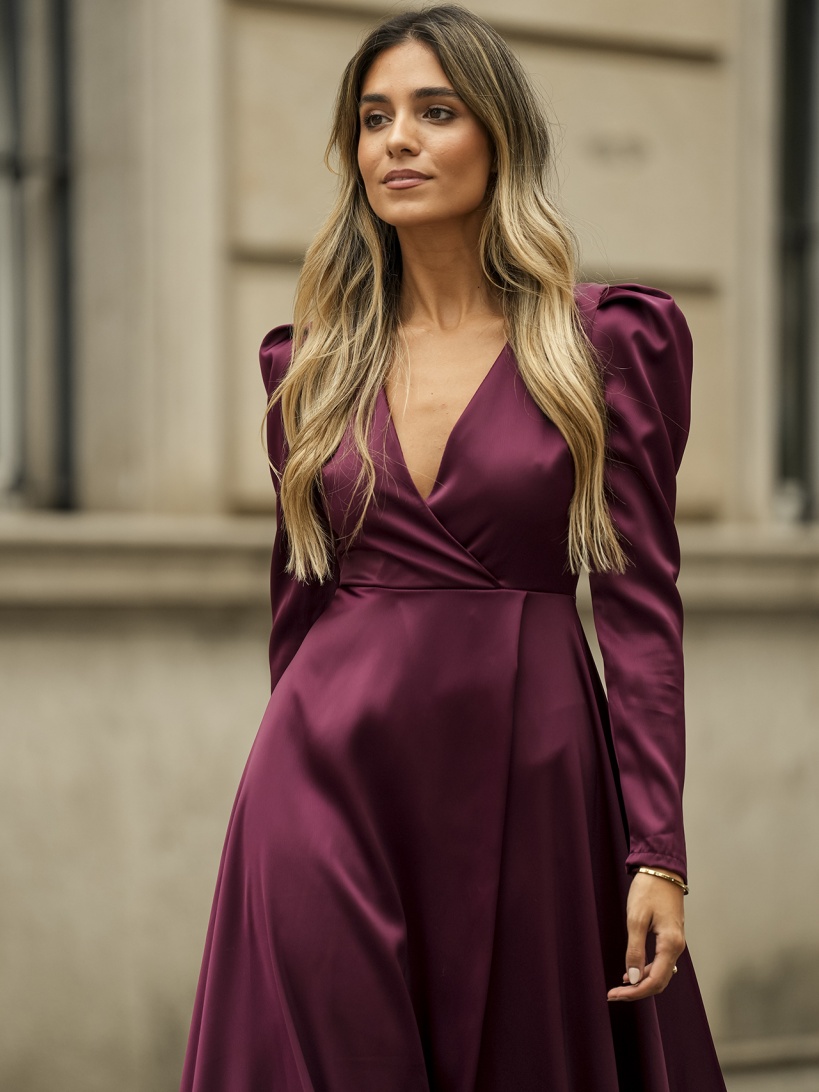 KTL - VESTIDO 'SAFIRA' BURGUNDY