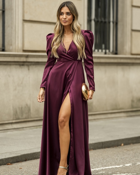 KTL - VESTIDO 'SAFIRA' BURGUNDY