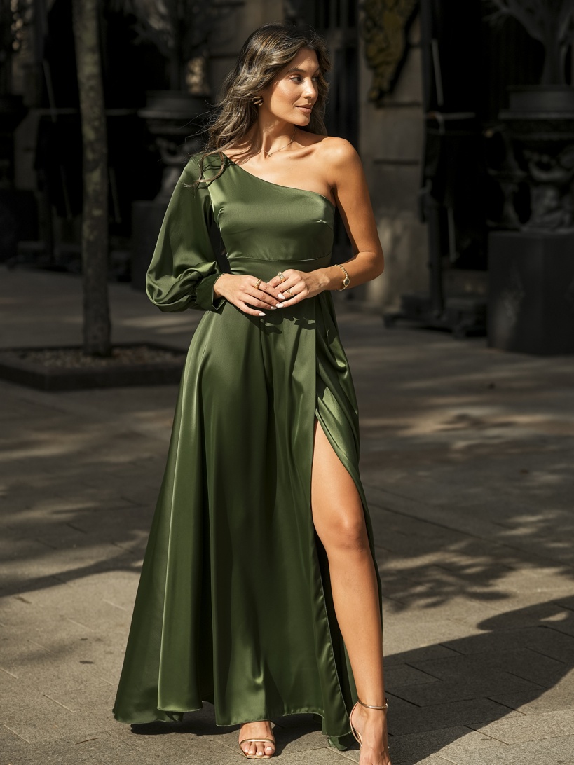 KTL - VESTIDO 'FIRENZE' VERDE OLIVA