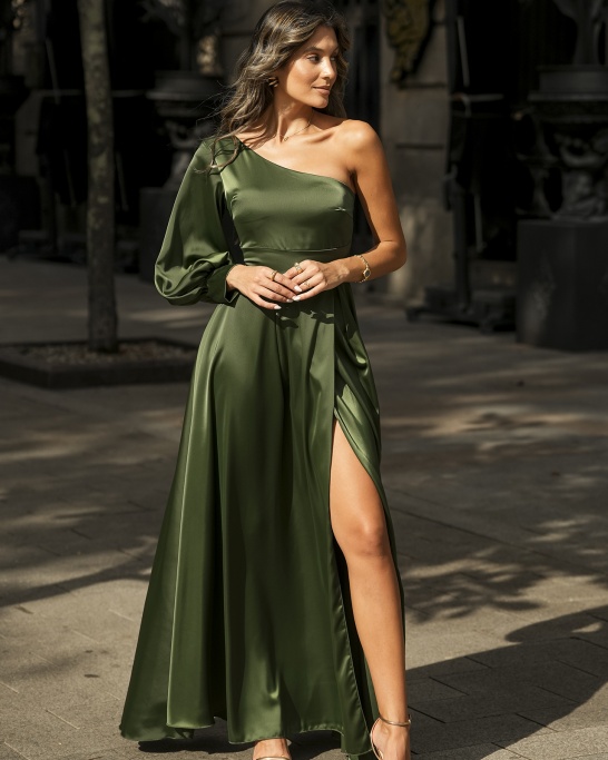 KTL - VESTIDO 'FIRENZE' VERDE OLIVA