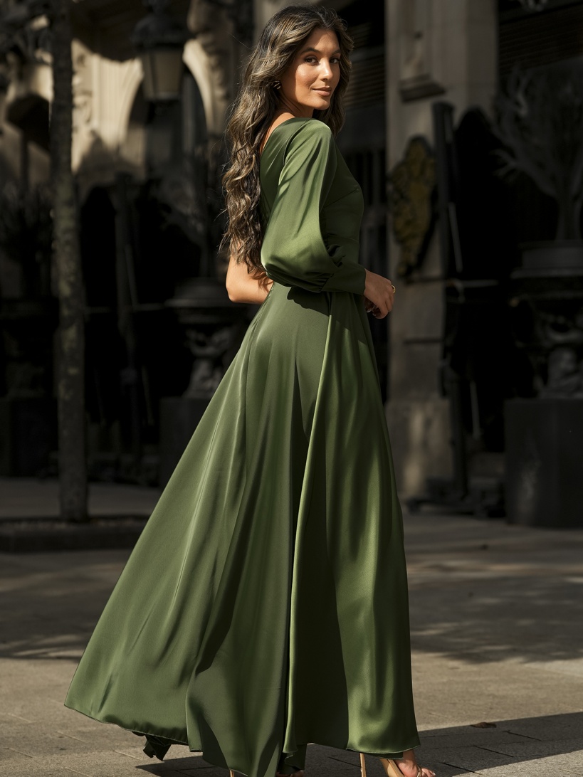 KTL - VESTIDO 'FIRENZE' VERDE OLIVA