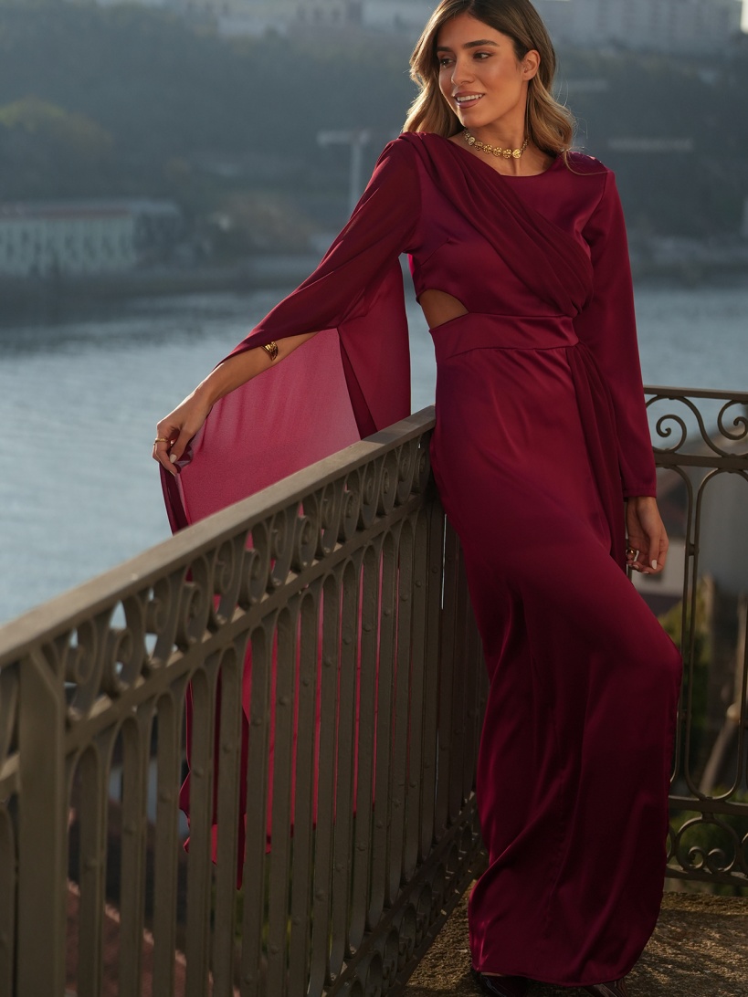 KTL - VESTIDO 'NICE' BURGUNDY